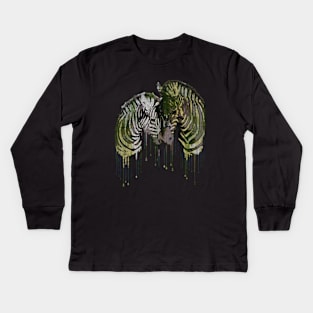 Zebra Lovers 11 Kids Long Sleeve T-Shirt